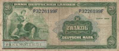 Germany - 20  Deutsche Mark (#BRD-05-P_F)