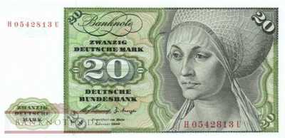 Germany - 20  Deutsche Mark (#BRD-08b-H_UNC)