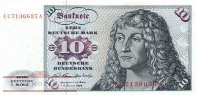 Deutschland - 10  Deutsche Mark (#BRD-14a_AU)