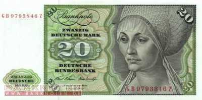 Deutschland - 20  Deutsche Mark (#BRD-15a_UNC)