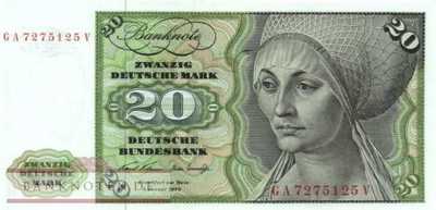 Germany - 20  Deutsche Mark (#BRD-15a_AU)
