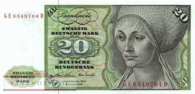 Germany - 20  Deutsche Mark (#BRD-15b-GE_UNC)