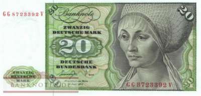 Deutschland - 20  Deutsche Mark (#BRD-20a-GG_UNC)