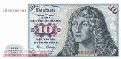 Deutschland - 10  Deutsche Mark (#BRD-25a-CH_UNC)