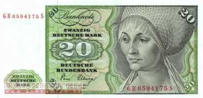 Deutschland - 20  Deutsche Mark (#BRD-26a_UNC)