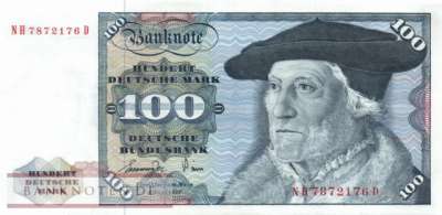 Deutschland - 100  Deutsche Mark (#BRD-28a_UNC)