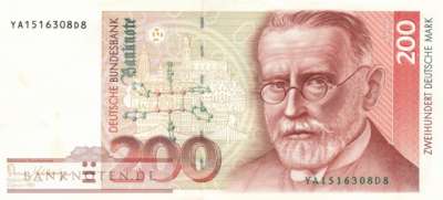 Deutschland - 200  Deutsche Mark - Ersatzbanknote (#BRD-39b_AU)