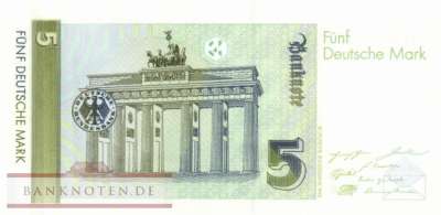Germany - 5  Deutsche Mark - Replacement (#BRD-40b_UNC)