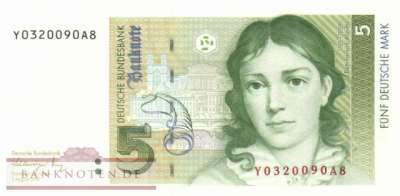 Deutschland - 5  Deutsche Mark - Ersatzbanknote (#BRD-40b_UNC)