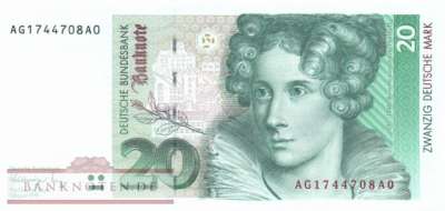 Deutschland - 20  Deutsche Mark (#BRD-42a_UNC)