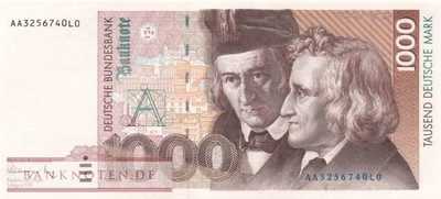 Germany - 1.000  Deutsche Mark (#BRD-46a-AA_UNC)