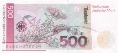 Deutschland - 500  Deutsche Mark - Ersatzbanknote (#BRD-51b_UNC)