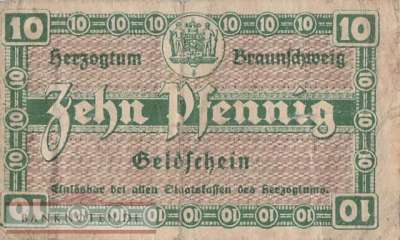 Braunschweig - 10  Pfennig (#BRS02a_VG)