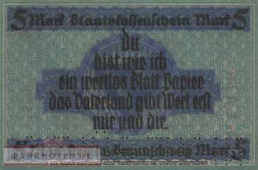 Braunschweig - 5  Mark - Entwertet (#BRS04aE_UNC)