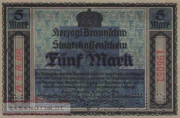 Braunschweig - 5  Mark - Entwertet (#BRS04aE_UNC)