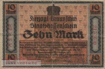 Braunschweig - 10  Mark - Entwertet (#BRS05cE_F)