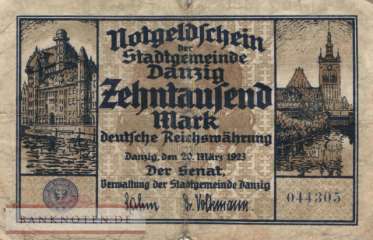 Danzig - 10.000  Mark (#DAN-20_VG)