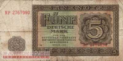 Germany - 5  Deutsche Mark (#DDR-04a_F)