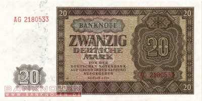 Germany - 20  Deutsche Mark (#DDR-06_UNC)