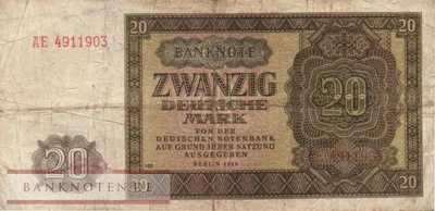 Deutschland - 20  Deutsche Mark (#DDR-06_F)