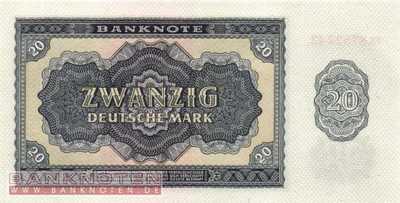 Deutschland - 20  Deutsche Mark - Ersatzbanknote (#DDR-13b_UNC)