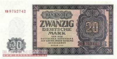 Germany - 20  Deutsche Mark - Replacement (#DDR-13b_UNC)