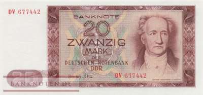 Deutschland - 20  Mark (#DDR-18a_UNC)