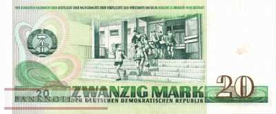 Germany - 20  Mark (#DDR-24a_AU)