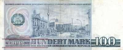 Deutschland - 100  Mark - Ersatzbanknote (#DDR-25b_VF)