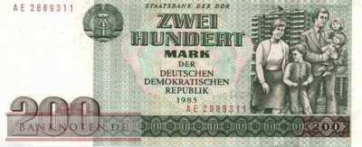 Germany - 200  Mark (#DDR-26a_AU)