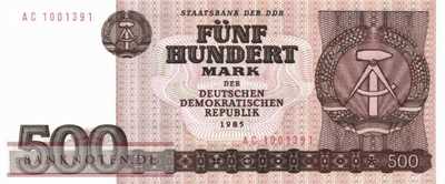 Germany - 500  Mark (#DDR-27a_UNC)
