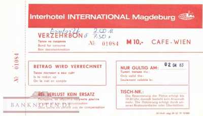Magdeburg - Interhotel Cafe Wien - 10  Mark (#DDR-HG21-1c_AU)