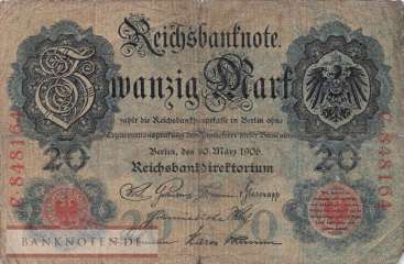 Deutschland - 20  Mark (#DEU-021a_VG)