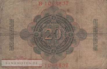 Deutschland - 20  Mark (#DEU-021b_VG)