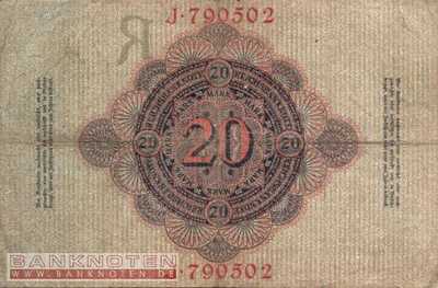 Deutschland - 20  Mark (#DEU-037a_F)