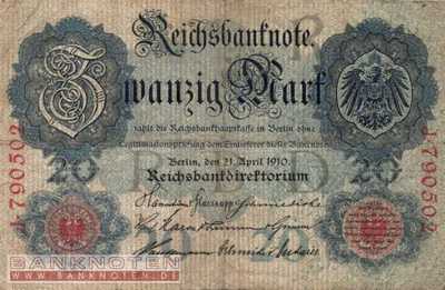 Germany - 20  Mark (#DEU-037a_F)