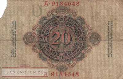 Deutschland - 20  Mark (#DEU-037b_G)