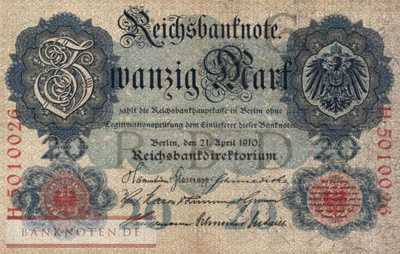 Deutschland - 20  Mark (#DEU-037b_VF)