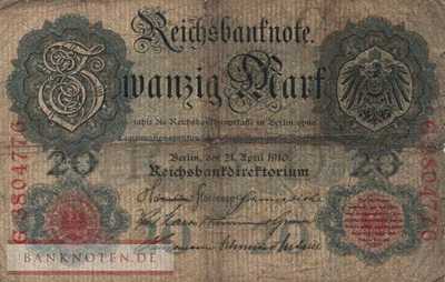 Deutschland - 20  Mark (#DEU-037b_VG)