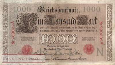 Deutschland - 1.000  Mark (#DEU-040a_F)