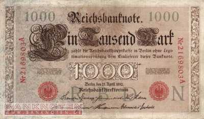 Deutschland - 1.000  Mark (#DEU-040b_VF)