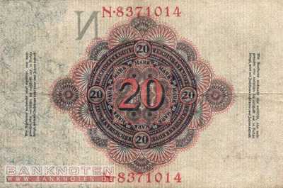 Deutschland - 20  Mark (#DEU-041b_VF)