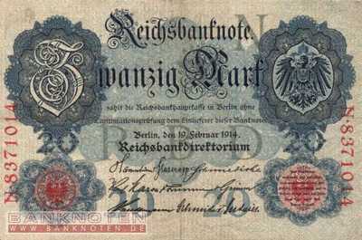 Deutschland - 20  Mark (#DEU-041b_VF)