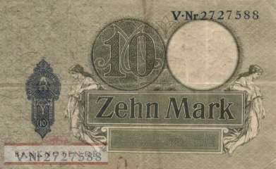Germany - 10  Mark (#DEU-053b_VF)