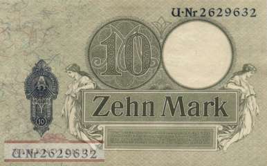 Germany - 10  Mark (#DEU-053b_XF)