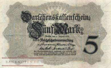 Deutschland - 5  Mark (#DEU-054b_VF)