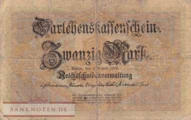 Germany - 20  Mark (#DEU-055a_F)