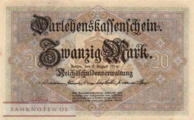 Deutschland - 20  Mark (#DEU-055b_AU)