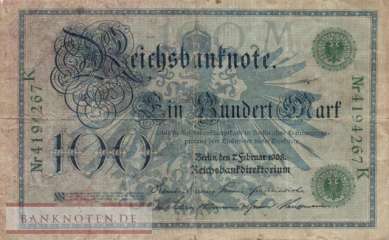 Deutschland - 100  Mark (#DEU-067_VG)