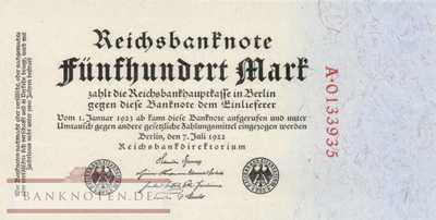 Germany - 500  Mark (#DEU-081_UNC)